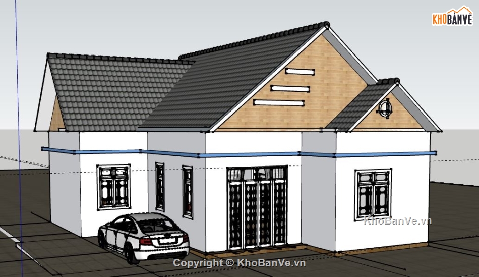 nhà cấp 4,file su nhà cấp 4,nhà cấp 4 file sketchup,nhà cấp 4 model su,sketchup nhà cấp 4,nhà cấp 4 sketchup