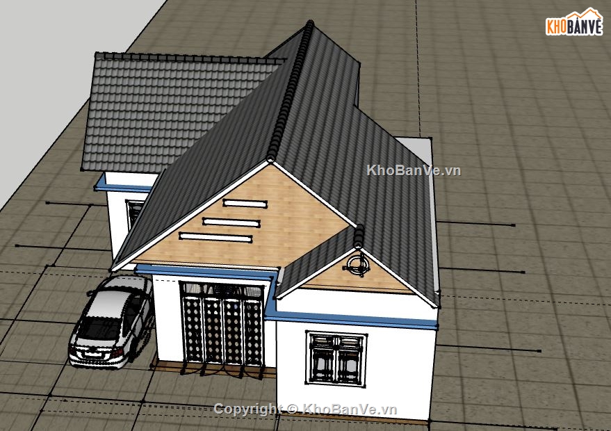 nhà cấp 4,file su nhà cấp 4,nhà cấp 4 file sketchup,nhà cấp 4 model su,sketchup nhà cấp 4,nhà cấp 4 sketchup