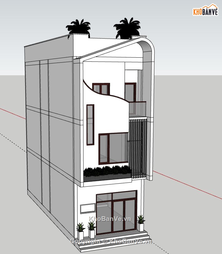 sketchup Nhà phố 3 tầng,file su nhà phố 3 tầng,nhà phố 3 tầng model su,sketchup nhà phố 3 tầng,file sketchup nhà phố 3 tầng