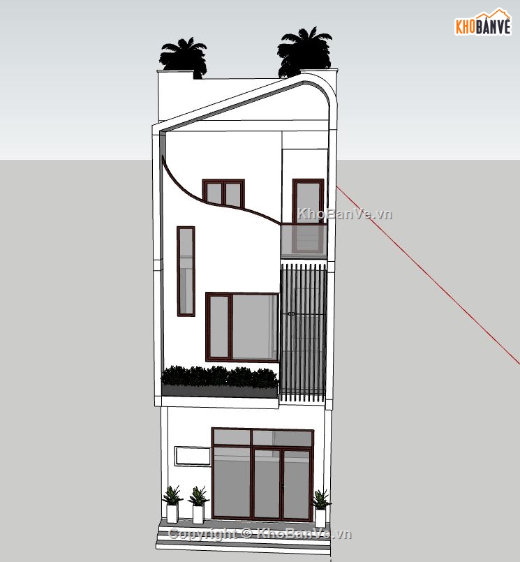 sketchup Nhà phố 3 tầng,file su nhà phố 3 tầng,nhà phố 3 tầng model su,sketchup nhà phố 3 tầng,file sketchup nhà phố 3 tầng