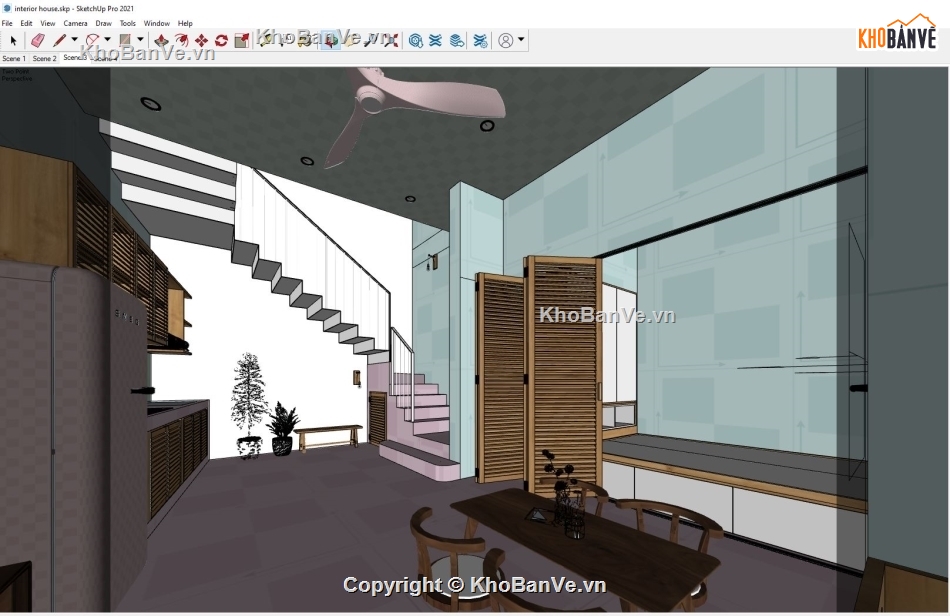 File sketchup nội thất,nội thất nhà phố sketchup,mẫu nội thất nhà phố sketchup,sketchup nội thất nhà phố