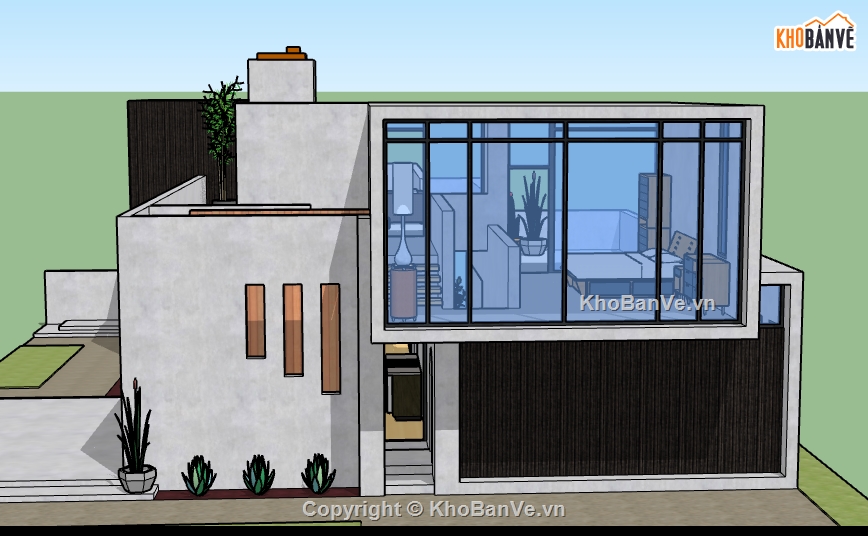 Model sketchup nhà,file 3d nhà ở,3d sketchup nhà phố,file su nhà phố