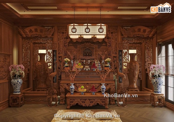 3dmax phòng thờ,mẫu phòng thờ,phòng thờ 3dmax