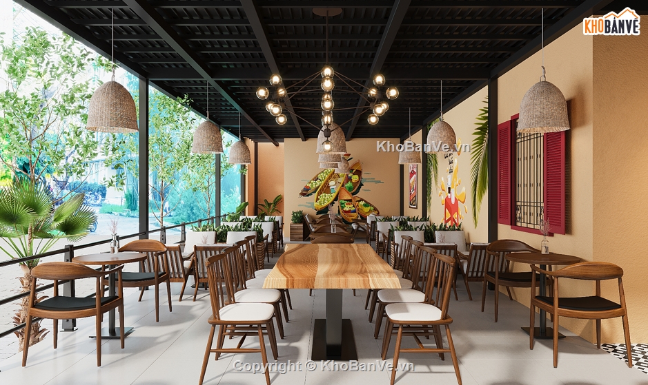 3dsmax quán cafe,diễn họa 3dsmax,retro bao cấp,thiết kế nội thất,thiết kế quán cafe