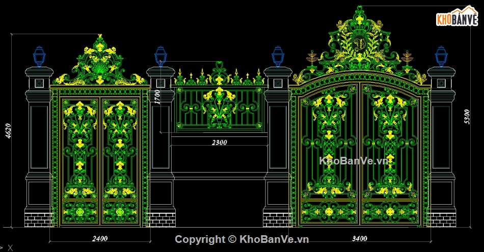 cửa cổng hàng rào đẹp,thiết kế cổng 2 cánh cnc,mẫu cổng 2 cánh cnc,mẫu hàng rào cnc đẹp,file cad thiết kế hàng rào