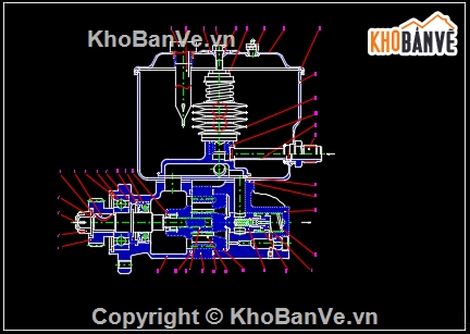 hệ thống lái xe Kamaz-43253,bản vẽ hệ thống lái xe,hệ thống lái cad