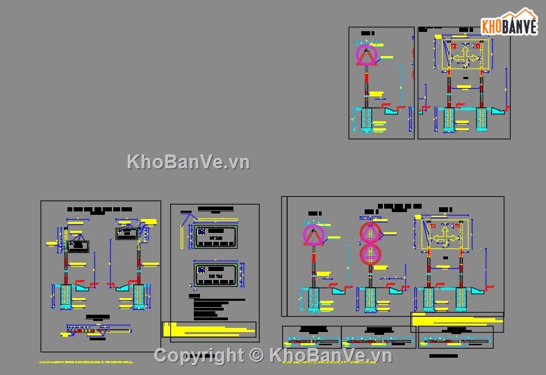 File cad,biển báo giao thông,chi tiết biển báo,File cad biển báo,các loại biển báo giao thông