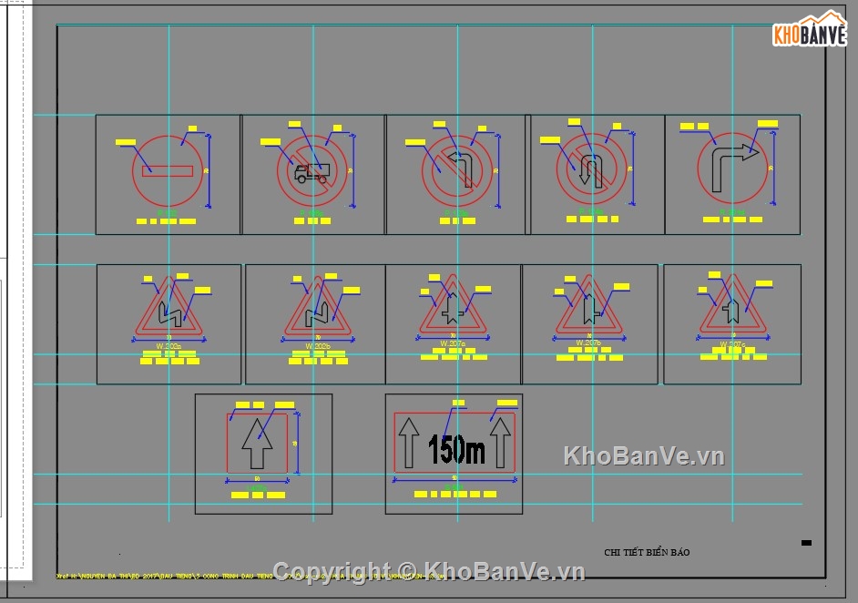 File cad,biển báo giao thông,chi tiết biển báo,File cad biển báo,các loại biển báo giao thông