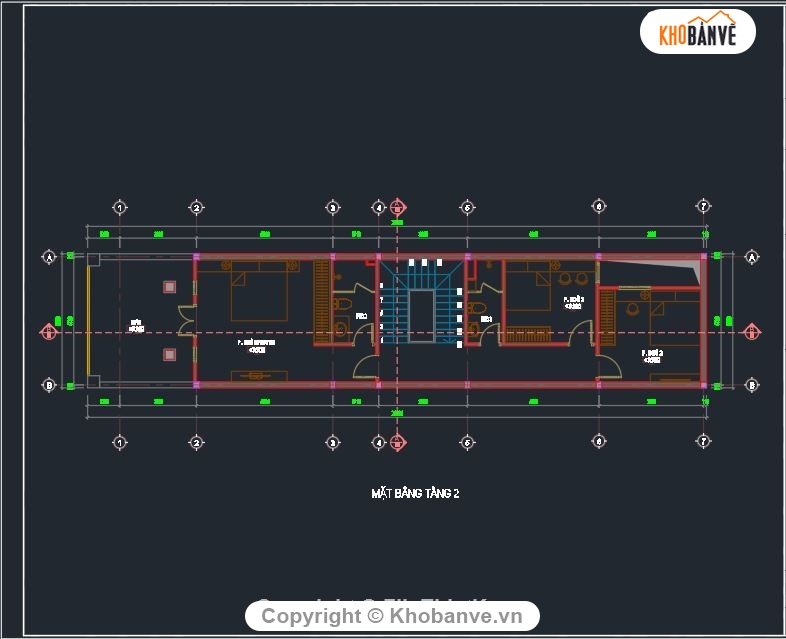 CAD bản vẽ nhà phố 3 tầng,File cad kiến trúc 3 tầng 5x22m,File cad thiết kế nhà 3 tầng,Auotocad kết cấu nhà phố,Cad nhà mái thái 3 tầng 5x22m