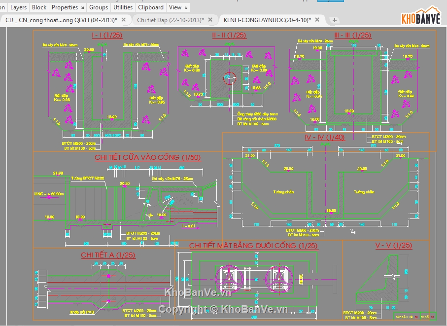 Cad hồ nước,File cad Hồ nước,Bản vẽ Hồ nước,File cad Hồ Ô Thum