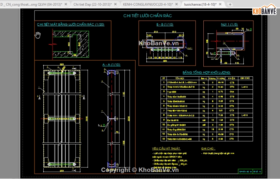 Cad hồ nước,File cad Hồ nước,Bản vẽ Hồ nước,File cad Hồ Ô Thum