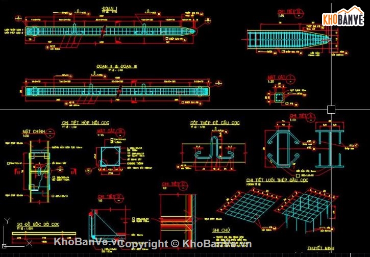 bản vẽ cầu dầm,cầu dầm hiện đại,file bản vẽ cầu dầm