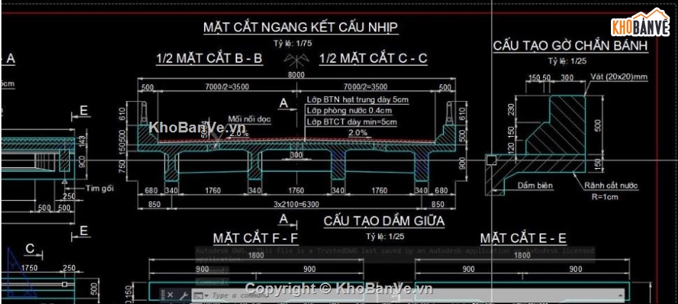bản vẽ kết cấu,kết cấu dầm,bản vẽ dầm bản