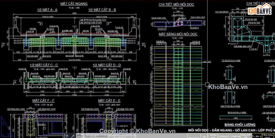 bản vẽ kết cấu,kết cấu dầm,bản vẽ dầm bản