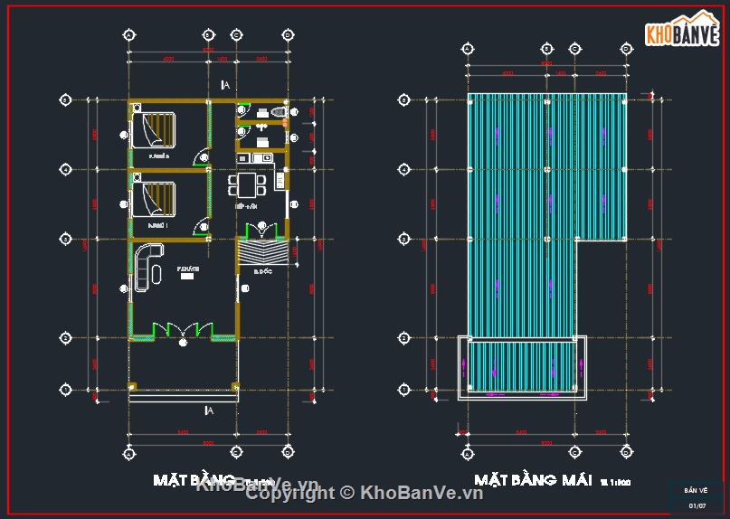 nhà cấp 4,file cad nhà cấp 4,thiết kế nhà cấp 4