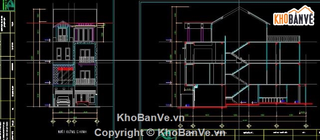 nhà phố 4 tầng,file cad nhà phố 4 tầng,cad nhà phố 4 tầng,autocad nhà phố 4 tầng