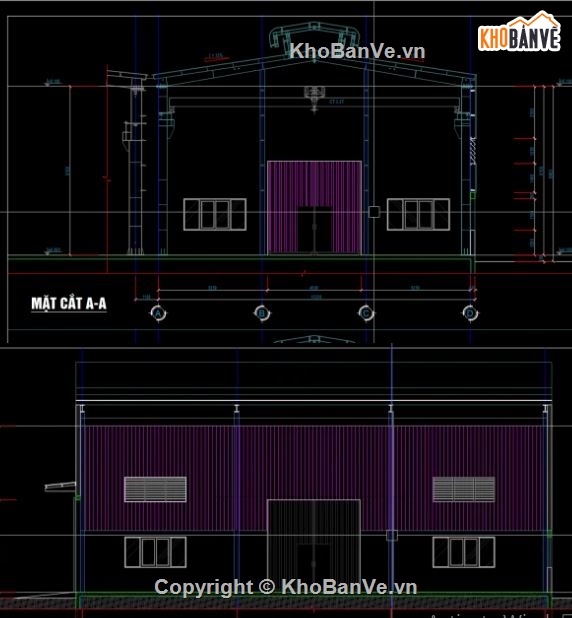nhà xưởng công nghiệp,nhà xưởng file cad,autocad xưởng,bản vẽ nhà xưởng