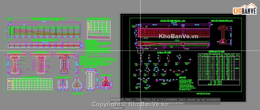 bản vẽ cầu,bản vẽ dầm bản,cad cầu dầm