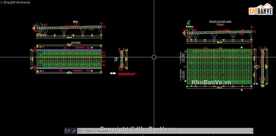 bản vẽ cầu,bản vẽ cầu dầm T,file cầu dầm