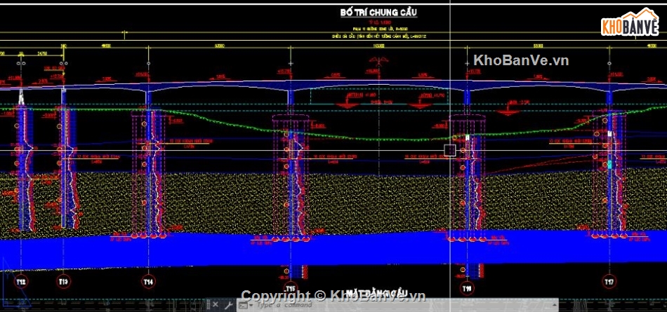 bản vẽ cầu,bản vẽ cầu đúc hẫng,file cad cầu