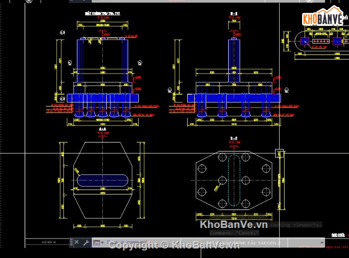 bản vẽ cầu,bản vẽ cầu đúc hẫng,file cad cầu