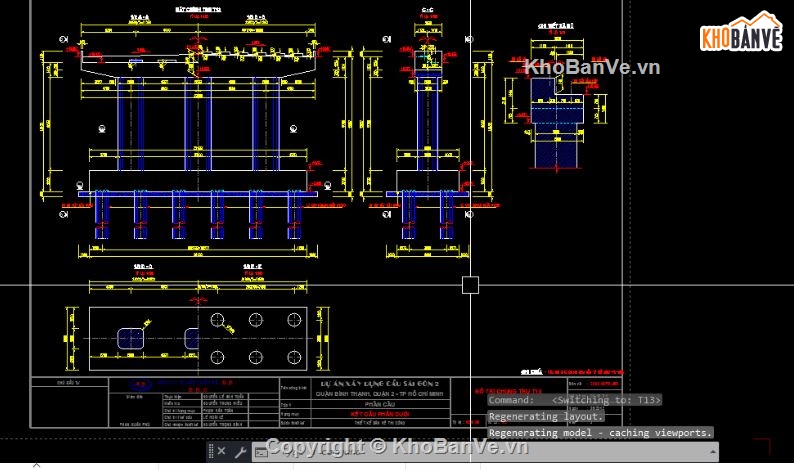 bản vẽ cầu,bản vẽ cầu đúc hẫng,file cad cầu