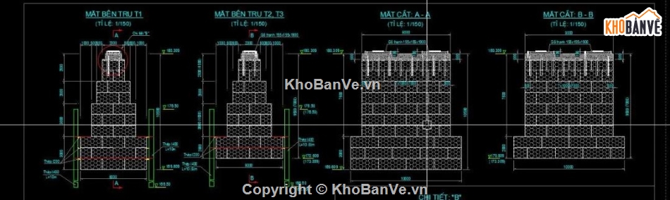 bản vẽ cầu tạm,cầu dầm,bản vẽ cầu dầm