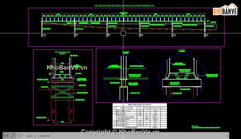bản vẽ cầu tạm,bản vẽ cầu đường,file bản vẽ cầu đường