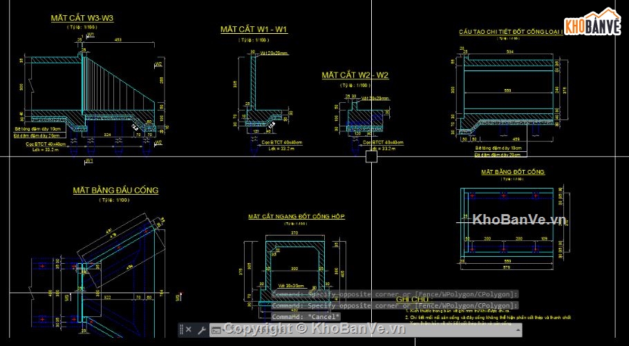 cống hộp 3x3m,bản vẽ cống bản,cống đúc sẵn