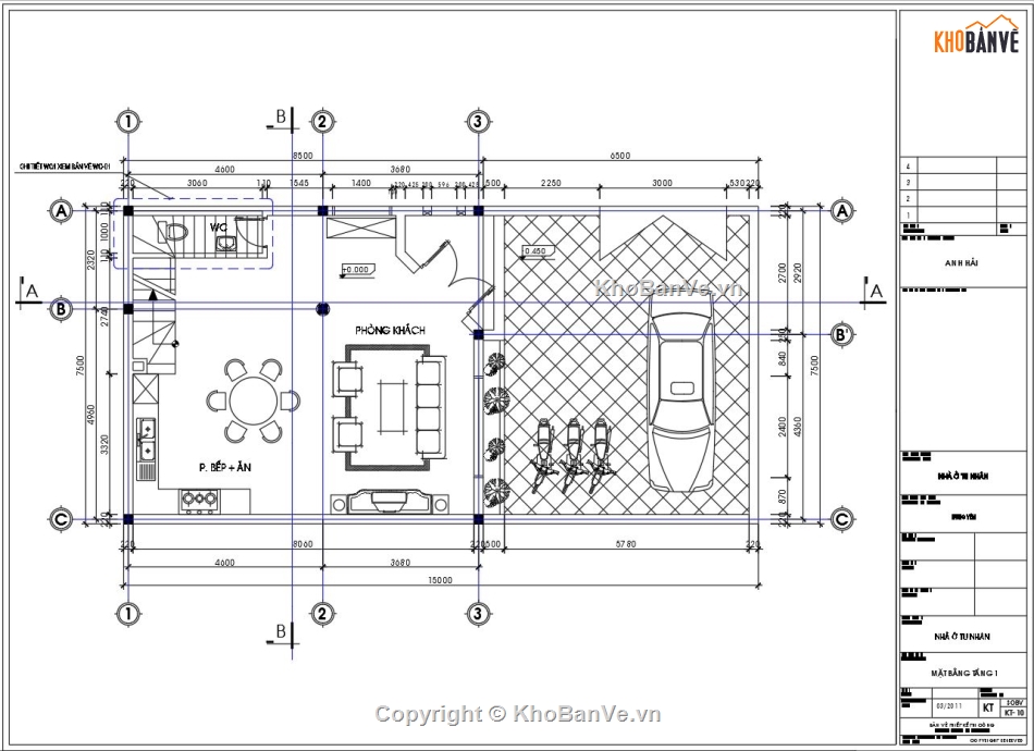 biệt thự 3 tầng,biệt thự 3 tầng mái thái,biệt thự 3 tầng 7.5x8.5m,kiến trúc biệt thự 3 tầng,kết cấu biệt thự 3 tầng