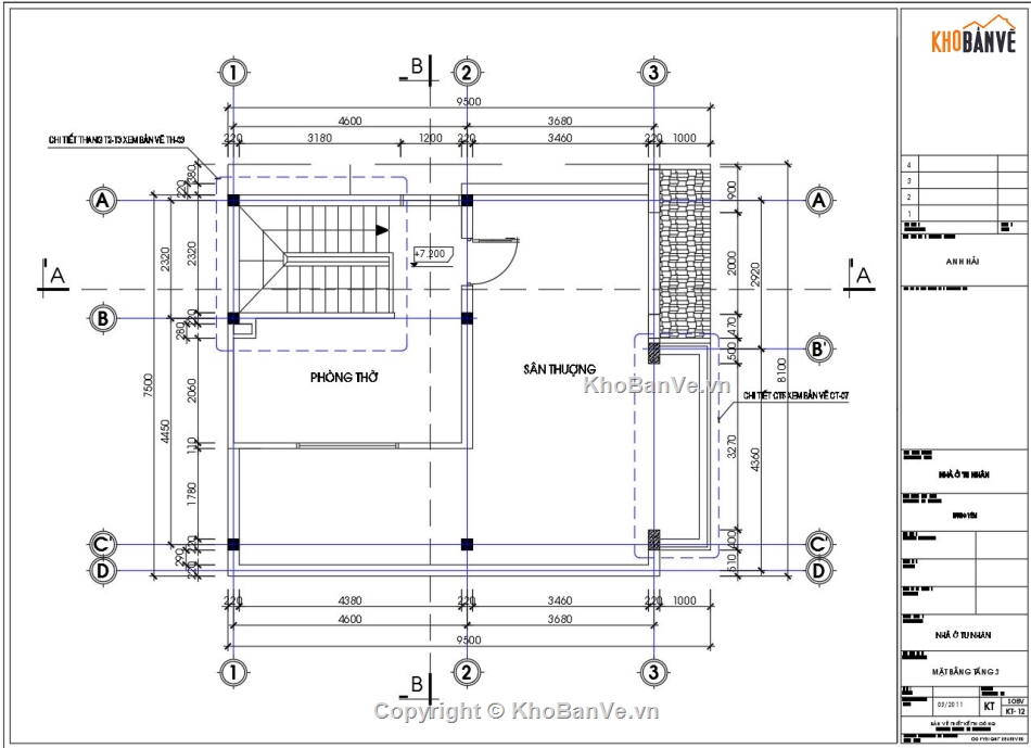 biệt thự 3 tầng,biệt thự 3 tầng mái thái,biệt thự 3 tầng 7.5x8.5m,kiến trúc biệt thự 3 tầng,kết cấu biệt thự 3 tầng