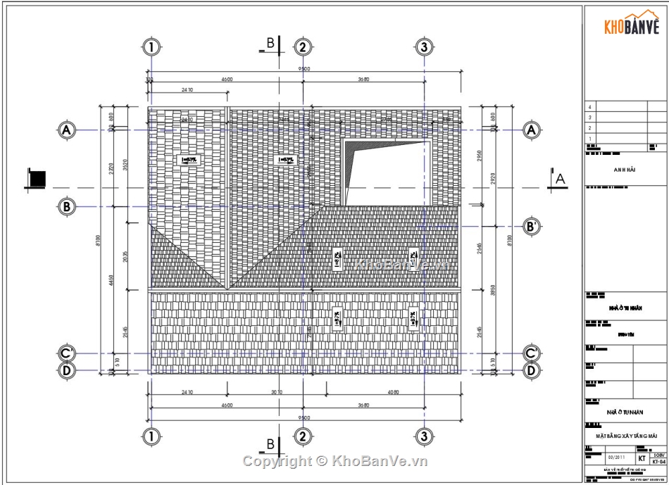 biệt thự 3 tầng,biệt thự 3 tầng mái thái,biệt thự 3 tầng 7.5x8.5m,kiến trúc biệt thự 3 tầng,kết cấu biệt thự 3 tầng