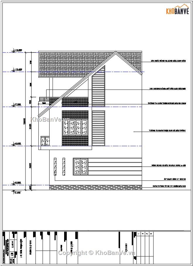 biệt thự 3 tầng,biệt thự 3 tầng mái thái,biệt thự 3 tầng 7.5x8.5m,kiến trúc biệt thự 3 tầng,kết cấu biệt thự 3 tầng