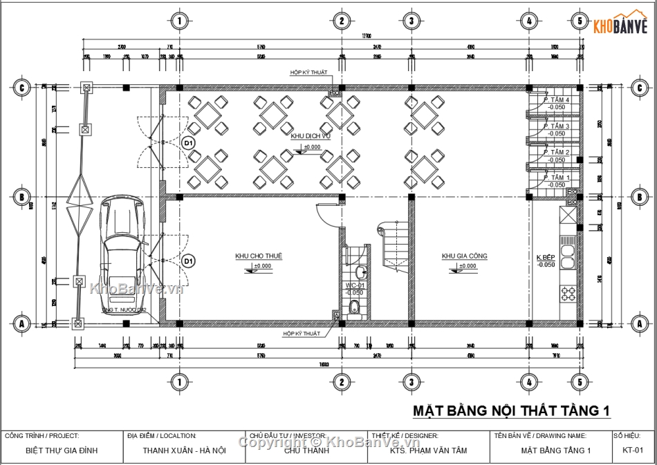 Nhà ống mặt tiền 8.6m,Bản vẽ nhà ống kết hợp kinh doanh,nhà ống 5 tầng,Nhà ống mái thái,nhà ống mặt tiền 8x17m