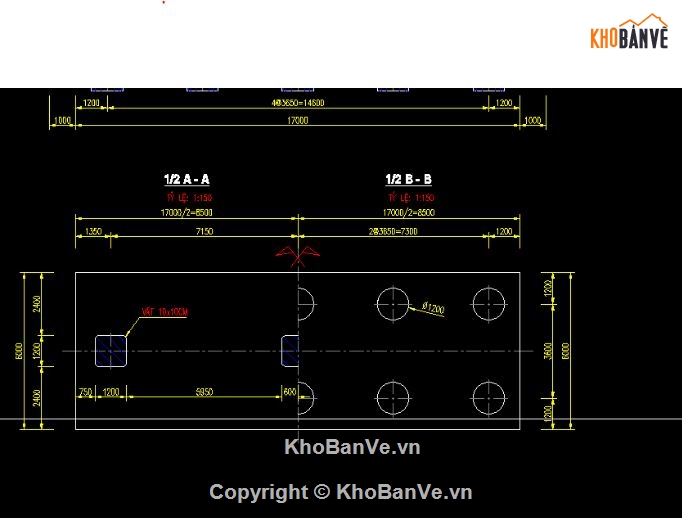 bản vẽ thân cột,thân cột bê tông,thân cột cnc