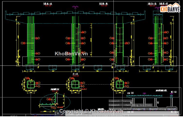 bản vẽ thân cột,thân cột bê tông,thân cột cnc