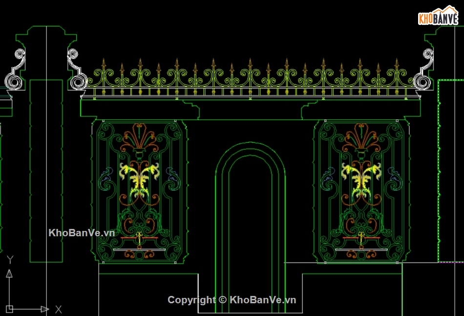 Cổng sắt mỹ thuật,file cad cổng 2 cánh,cổng 2 cánh file sketchup,cổng mỹ thuật 2 cánh,file cổng sắt mỹ thuật