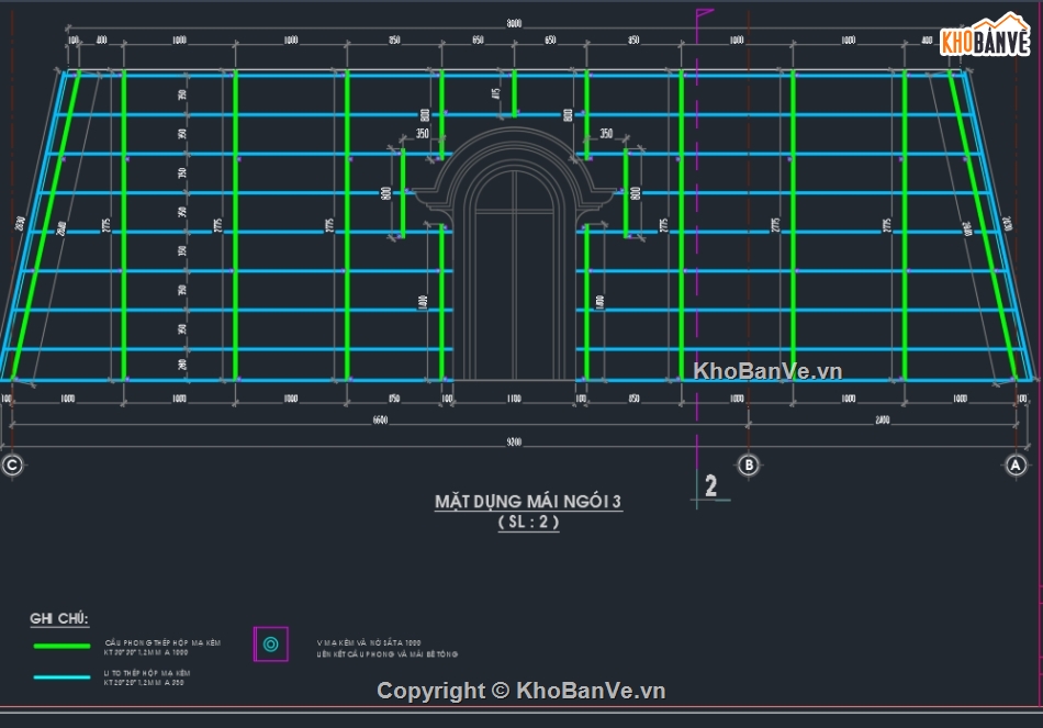 mái ngói,mái tôn,bản vẽ cad mái ngói,bản vẽ cad mái tôn