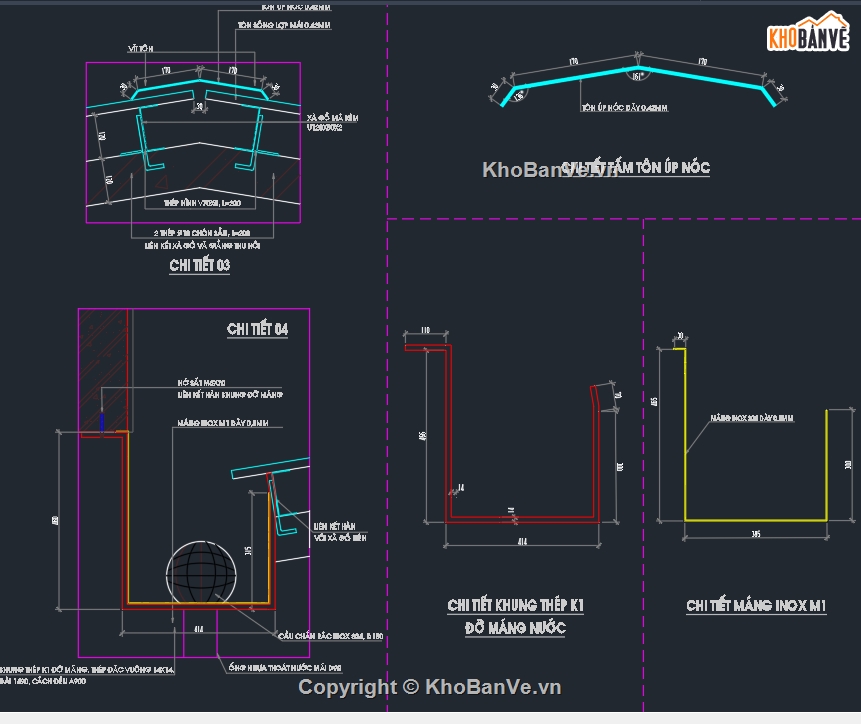 mái ngói,mái tôn,bản vẽ cad mái ngói,bản vẽ cad mái tôn