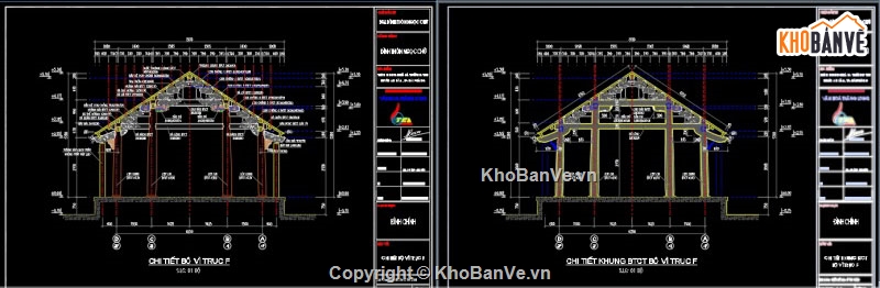 thiết kế đình làng,cad đình làng,đình làng