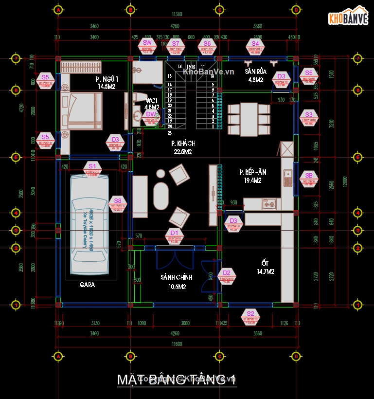 nhà 2 tầng mái nhật,nhà 2 tầng mái nhật kết hợp kinh doanh,nhà 2 tầng mái nhật mặt tiền 11.6m,11.6x12