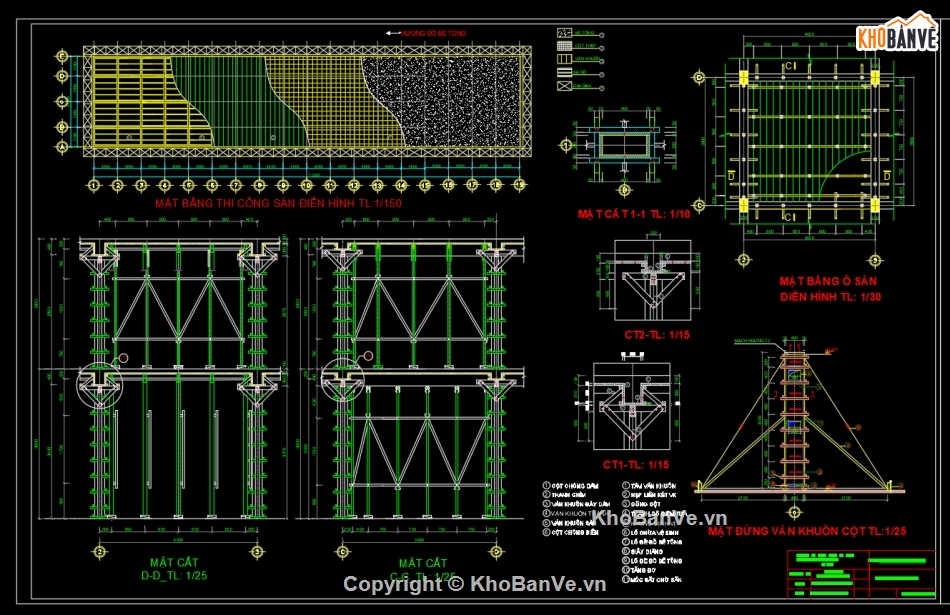 Đồ án,tổ chức xây dựng,File cad,Đồ án thi công