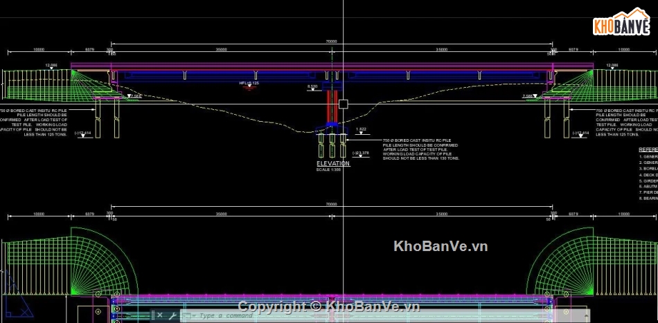 Bản vẽ cầu dầm,bản vẽ cầu liền,cầu liền