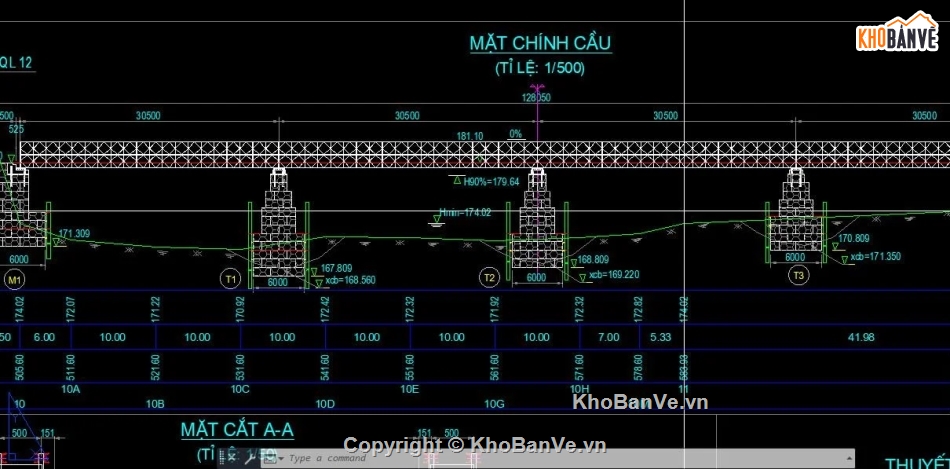cầu tạm Bailey,bản vẽ cầu tạm,cầu tạm
