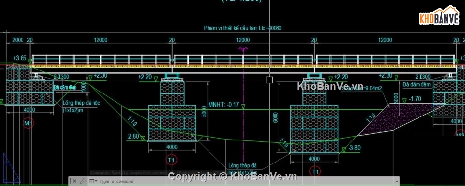 cầu dầm,cầu tạm,bản vẽ cầu tạm
