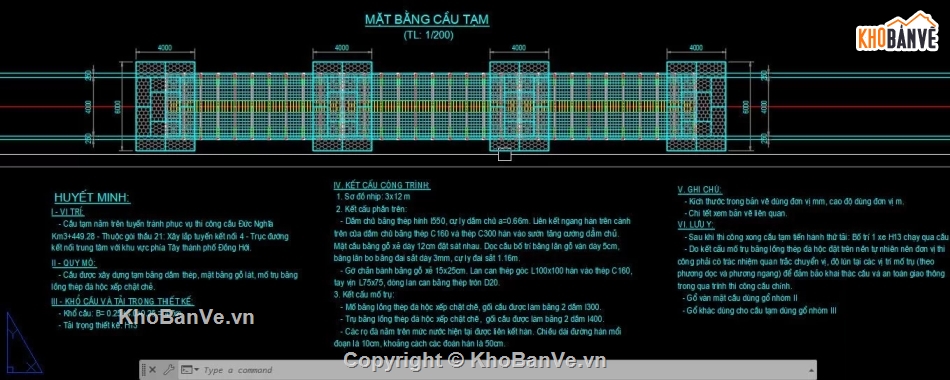 cầu dầm,cầu tạm,bản vẽ cầu tạm