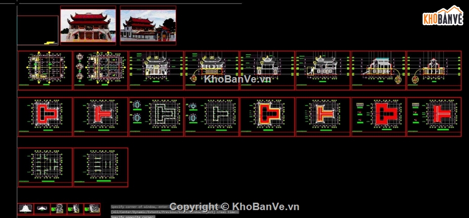 chùa,bản vẽ chùa 2 tầng,file cad chùa 2 tầng,bản vẽ tham khảo chùa 2 tầng,bản vẽ đình chùa,tam bảo chùa