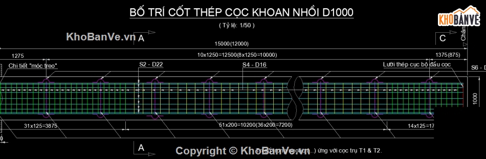 khoan nhồi cọc,bản vẽ cọc khoan nhồi,cọc khoan nhồi