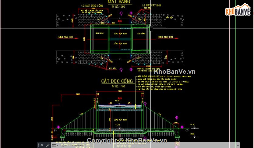 bản vẽ cống bản,file bản vẽ cống hộp,cống hộp 2d