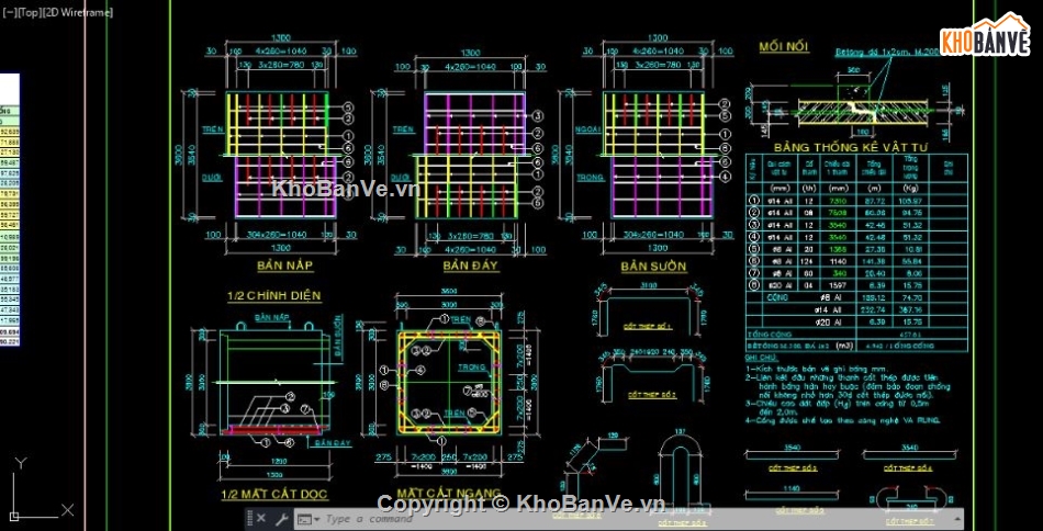bản vẽ cống bản,file bản vẽ cống hộp,cống hộp 2d